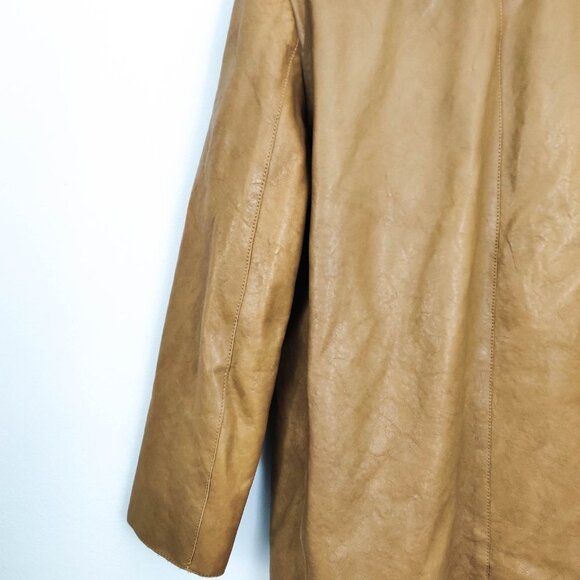Khaite Russo Lambskin Leather Jacket in Tan 4 - Picture 10 of 15